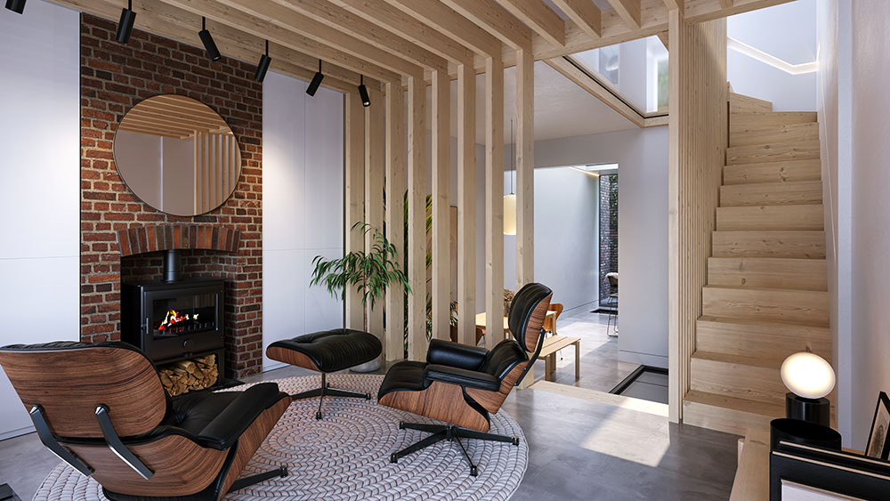 3d-Modellierung für Architektur-Innenszenen